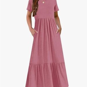 Charming Pink Casual Dress